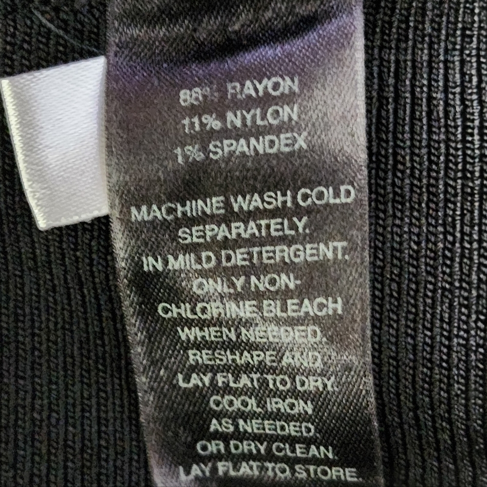 WHBM Black Pencil Skirt Large - Picture 5 of 7